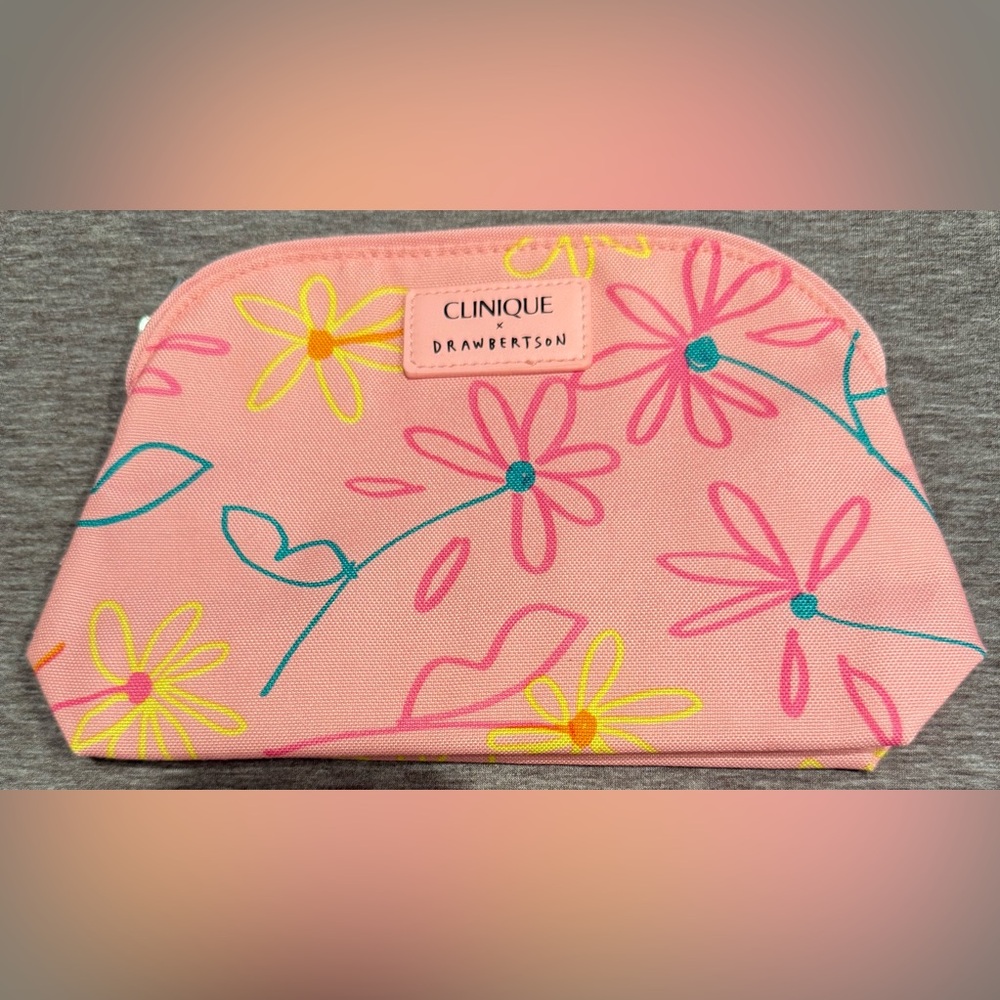Clinique Pink and Yellow Floral Kids Bag